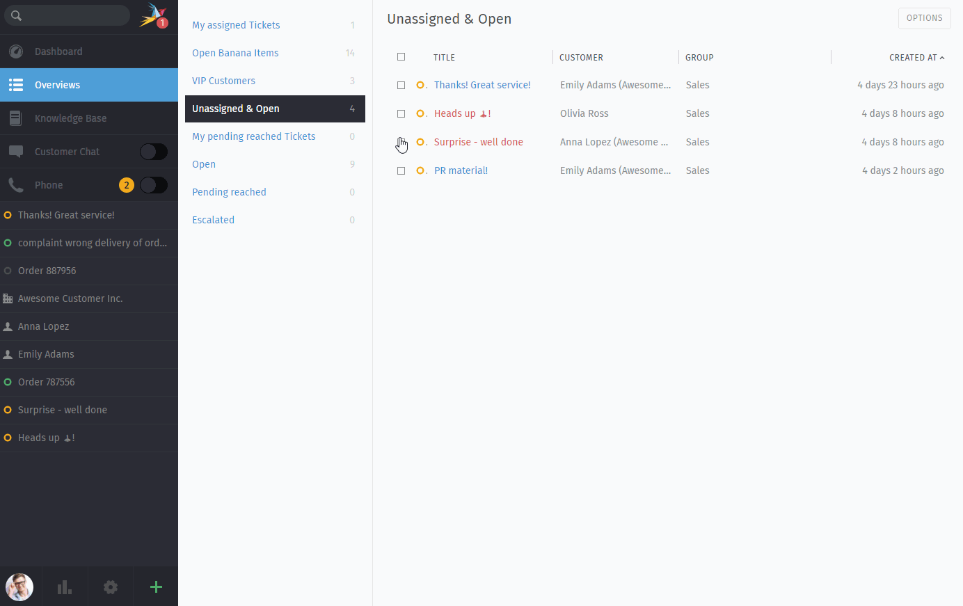 Screencast showing how to run macros via overviews.