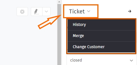 Ticket submenu