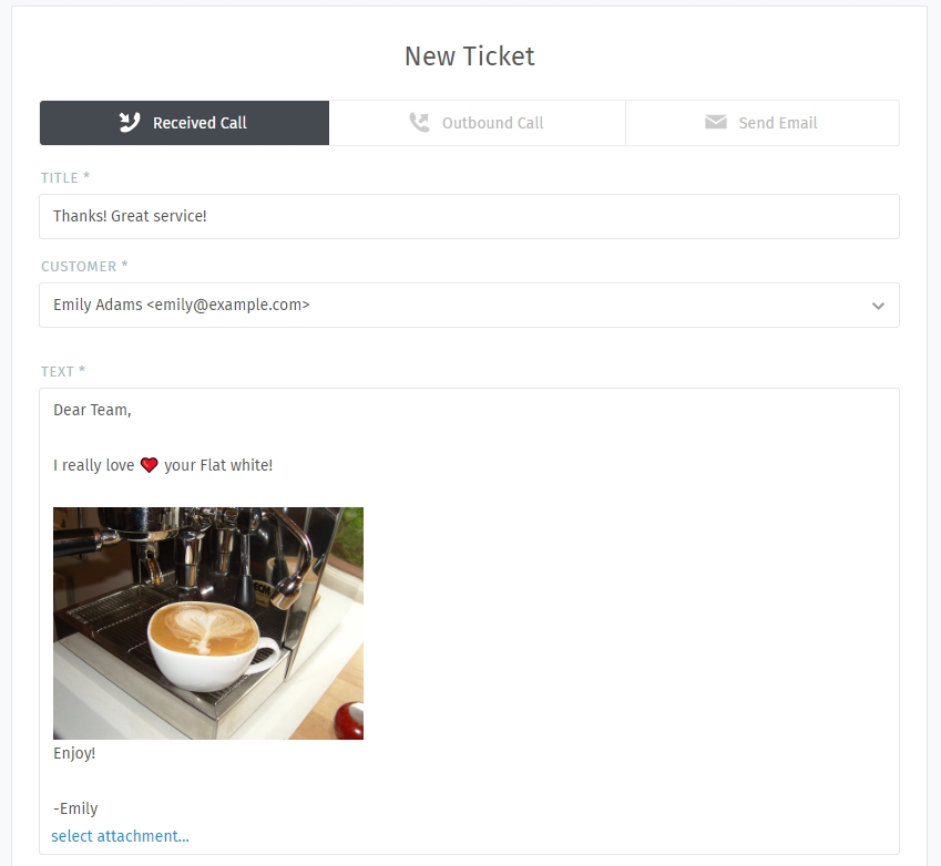 Ticket abspalten Dialog