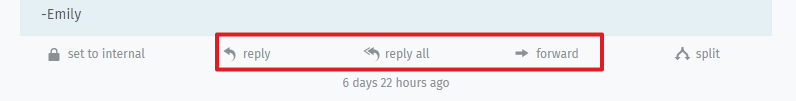 Screenshots shows response buttons below an article.