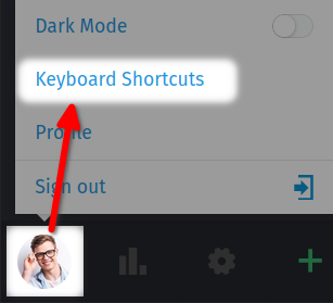 User submenu