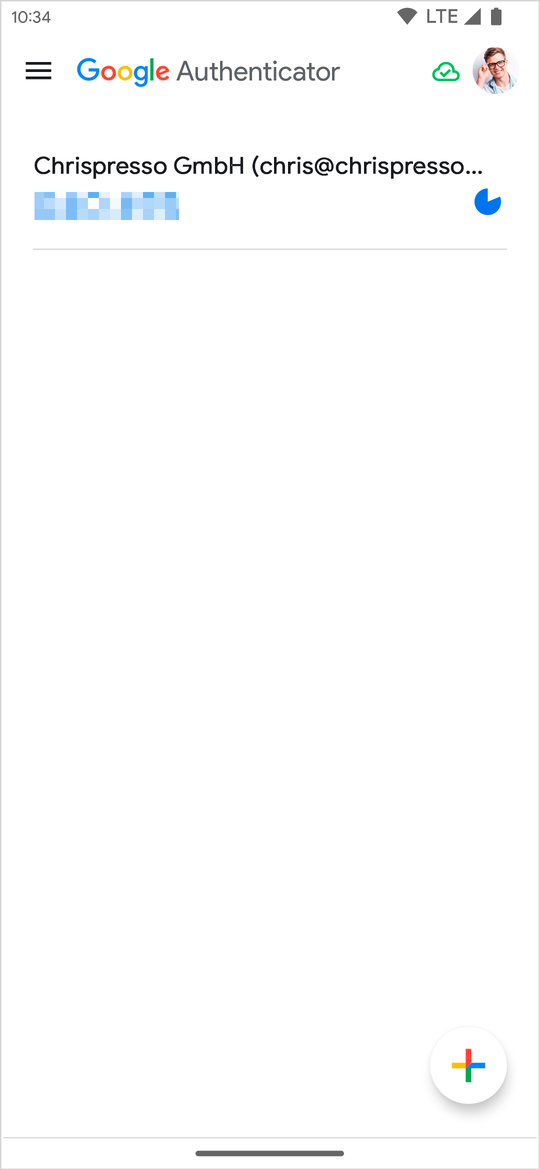 Security Code in Google Authenticator App