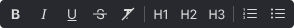 Screenshot shows editor bubble menu to format text.