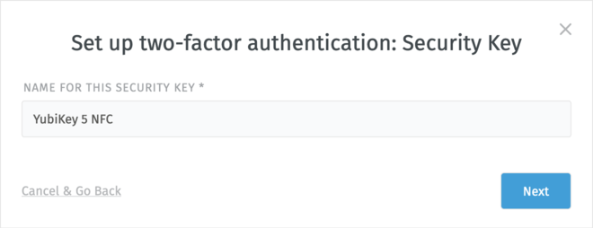 Security Key Name