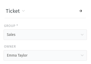 Reassigning tickets in the ticket sidebar