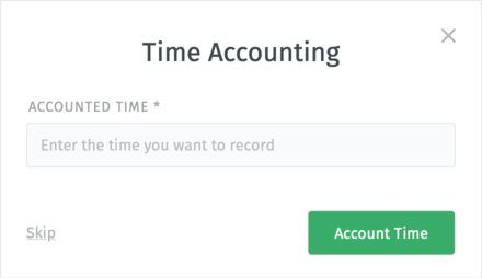 Time Accounting Dialog