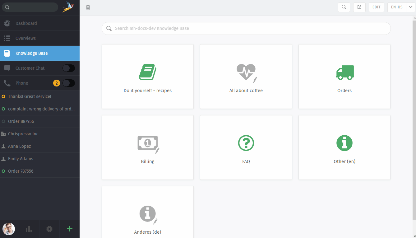 Screencast che mostra l'opzione di visibilità per categorie per permessi di accesso granulari