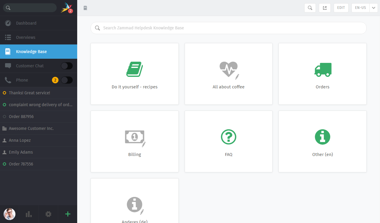 Modalità Anteprima Knowledge Base