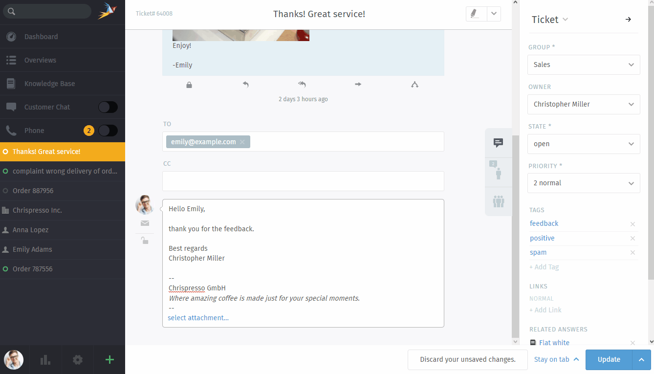 Screencast che mostra come salvare una bozza condivisa all'interno dello zoom ticket